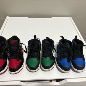 Jordan Kids Sneakers - Red, Green, and Blue